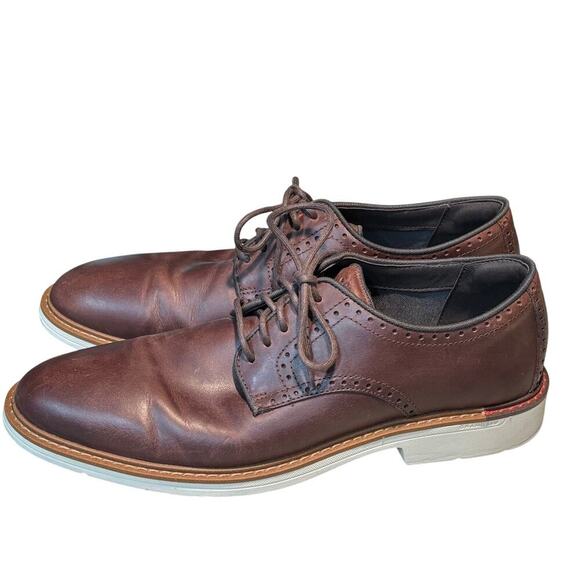 Cole Haan Men's Classic Brown Go to Plain Toe Lace Up Oxfords Size 11M - Picture 1 of 12
